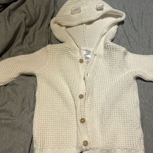 Carter's Cream Knit Hooded Cardigan